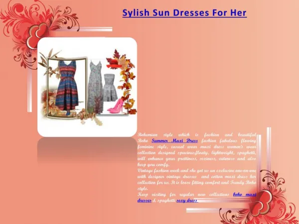 Sylish Sun Dresses For Her