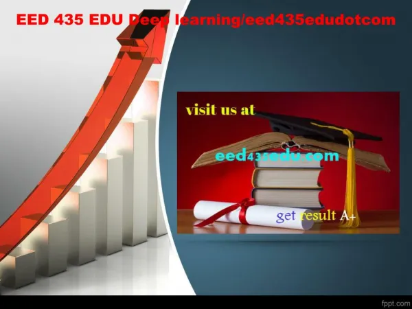 EED 435 EDU Deep learning/eed435edudotcom
