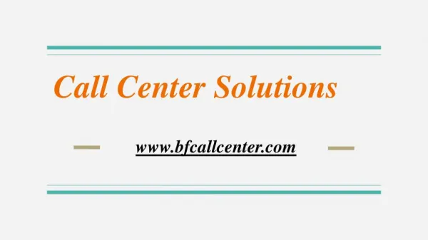 Call Center Solution