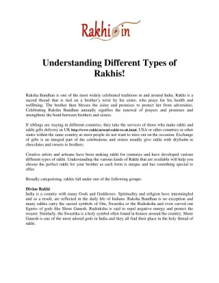 Understanding Different Types of Rakhis! - slide 1