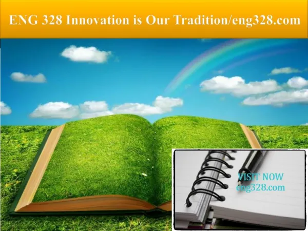 ENG 328 Innovation is Our Tradition/eng328.com