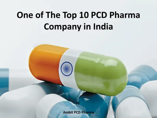 Leading PCD Pharma Company in India - Ambit PCD Pharma