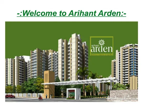 2 Bhk Apartments in Arihant Arden At Noida Extension