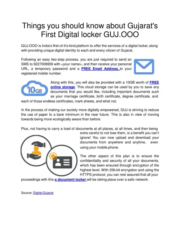 Things you should know about Gujarat's First Digital locker GUJ.OOO