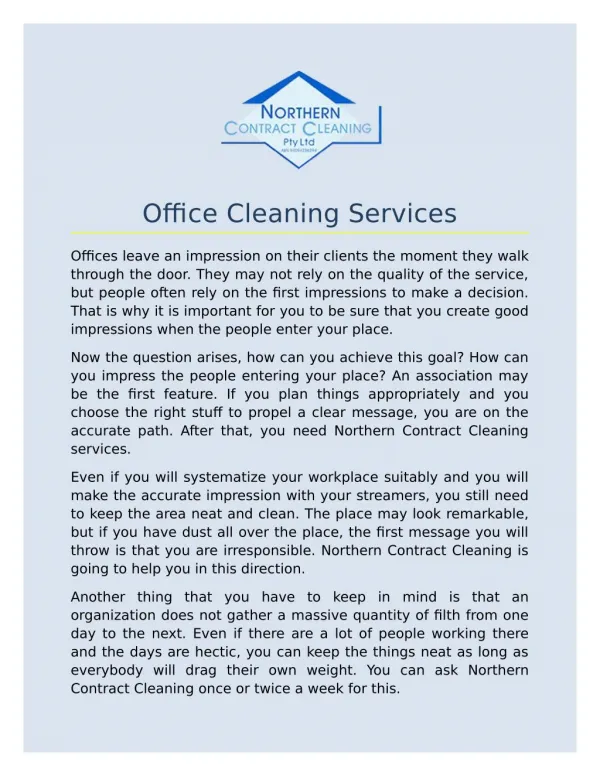 Hire the Best Office Cleaning services in Sydney