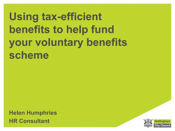 Using tax-efficient benefits to help fund your voluntary benefits scheme
