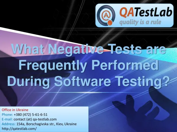 What Negative Tests are Frequently Performed During Software Testing?