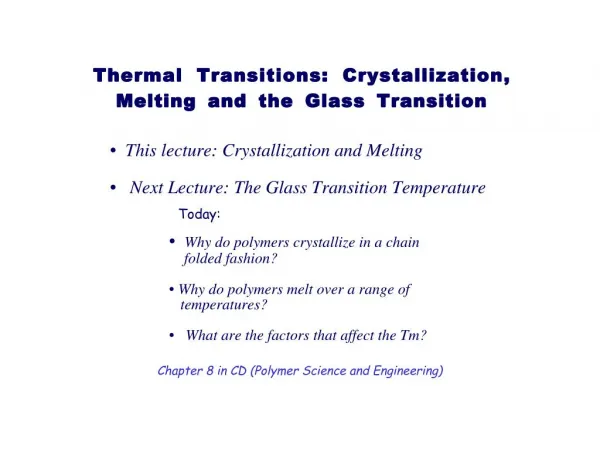 crystallization behavior