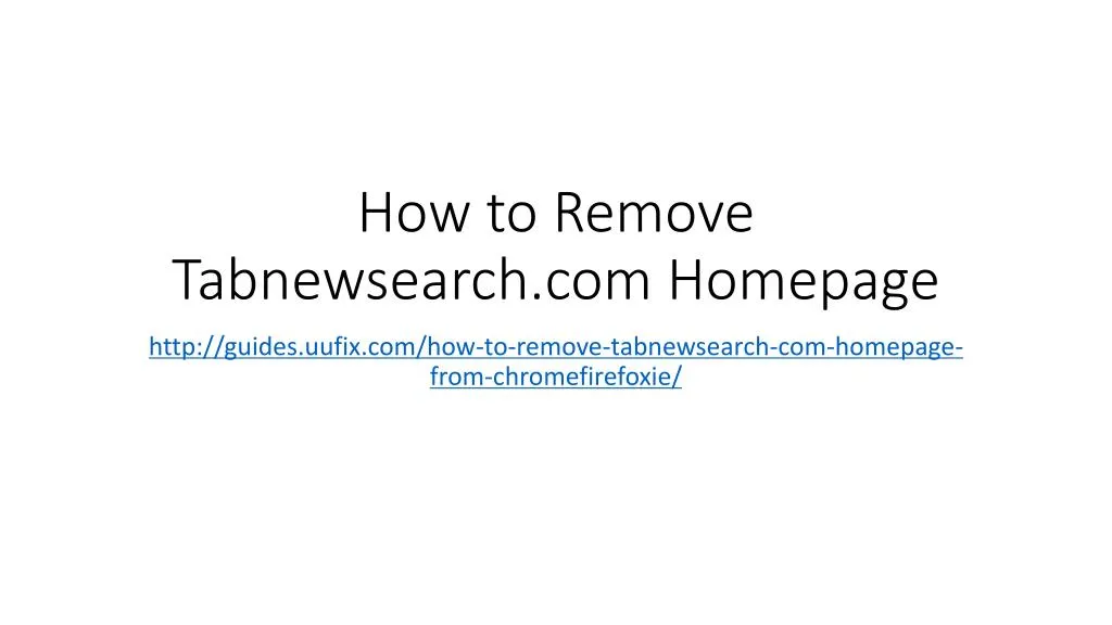 how to remove tabnewsearch com homepage
