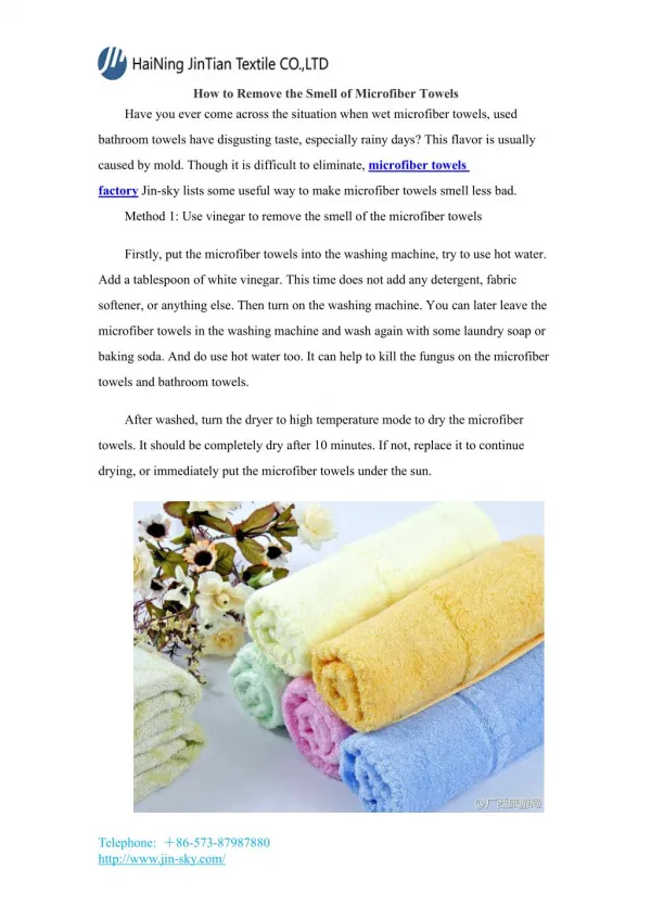 How to Remove the Smell of Microfiber Towels