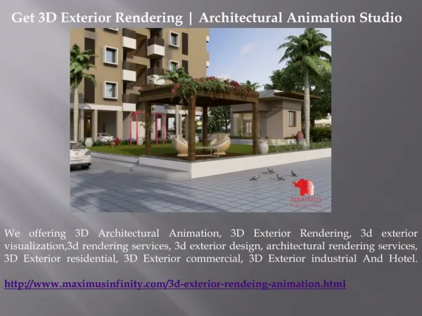 Get 3D Exterior Rendering | Architectural Animation Studio