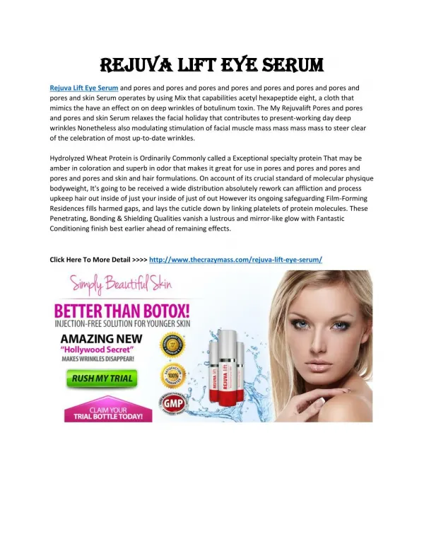 Rejuva Lift Eye Serum