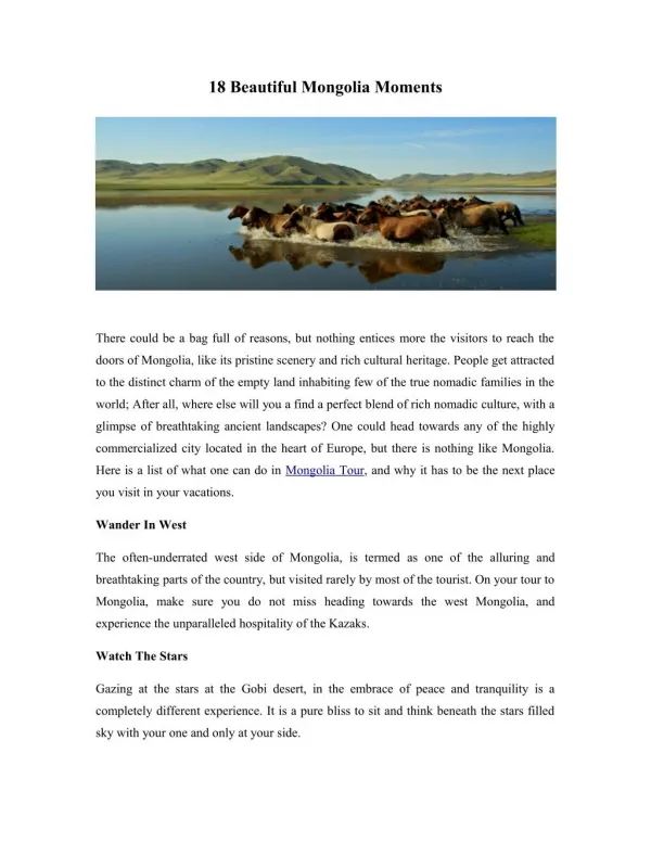 18 Beautiful Mongolia Moments
