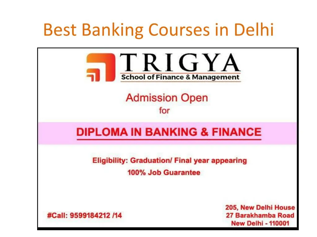 best banking courses in delhi