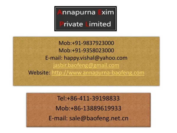 Annapurna exim private limited