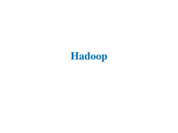 Hadoop training in Hyderabad