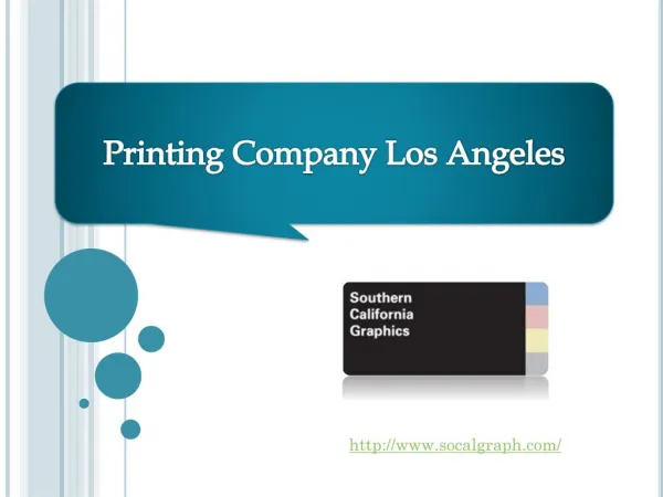 Printing Company Los Angeles