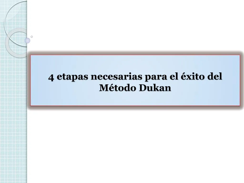 4 etapas necesarias para el xito del m todo dukan