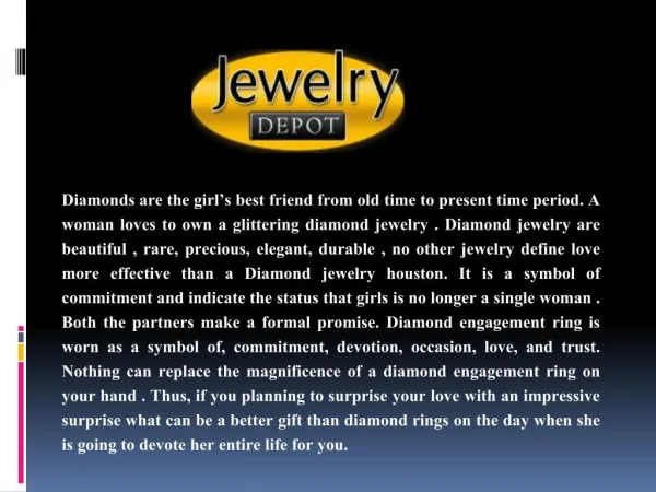 Diamond jewelry Houston The Best Way to Express Your Feelings