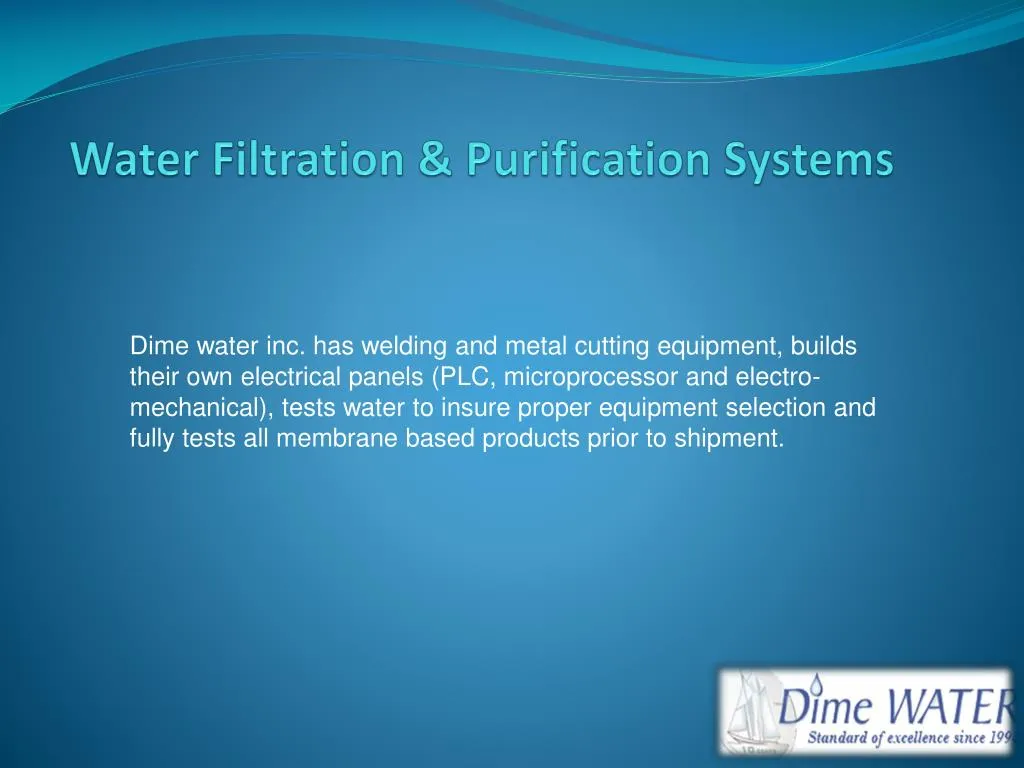 water filtration purification systems