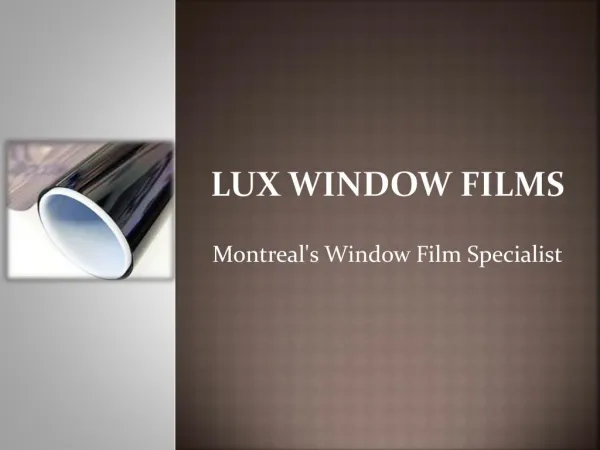 Security Window Film Montreal