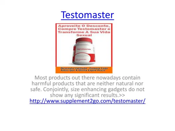 Improve Your Sexual Health With Testomaster