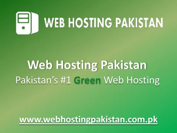 Web Hosting Pakistan