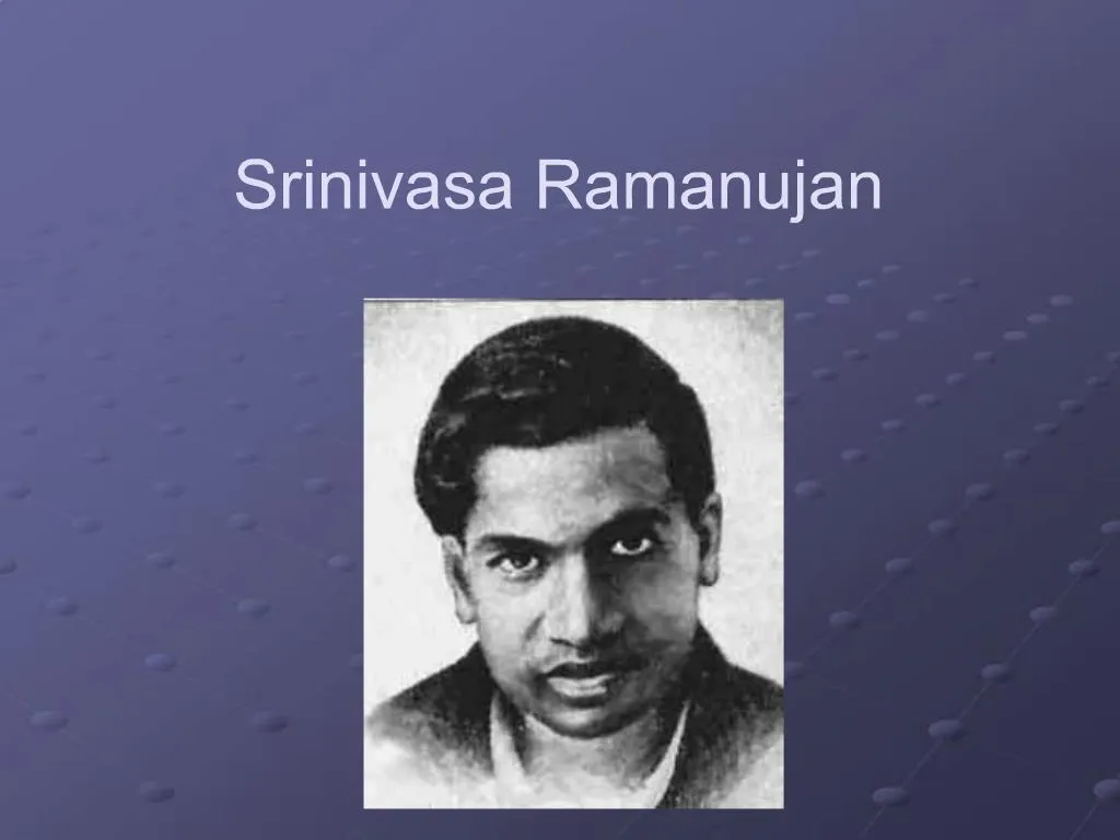 Srinivasa Ramanujan (1887-1920) | Download Scientific Diagram