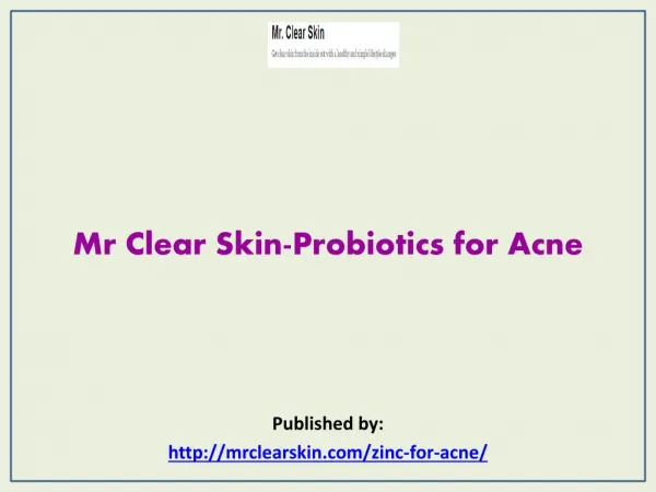 Probiotics for Acne