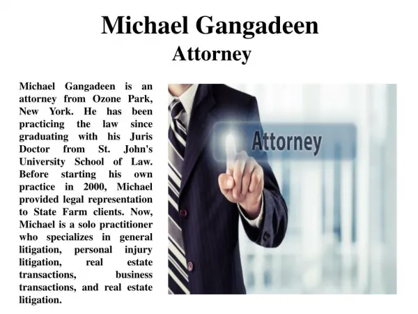Michael Gangadeen Attorney