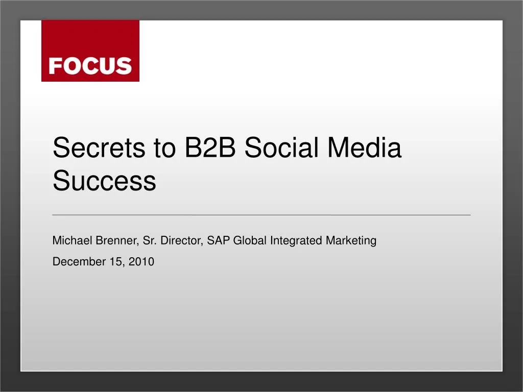 secrets to b2b social media success