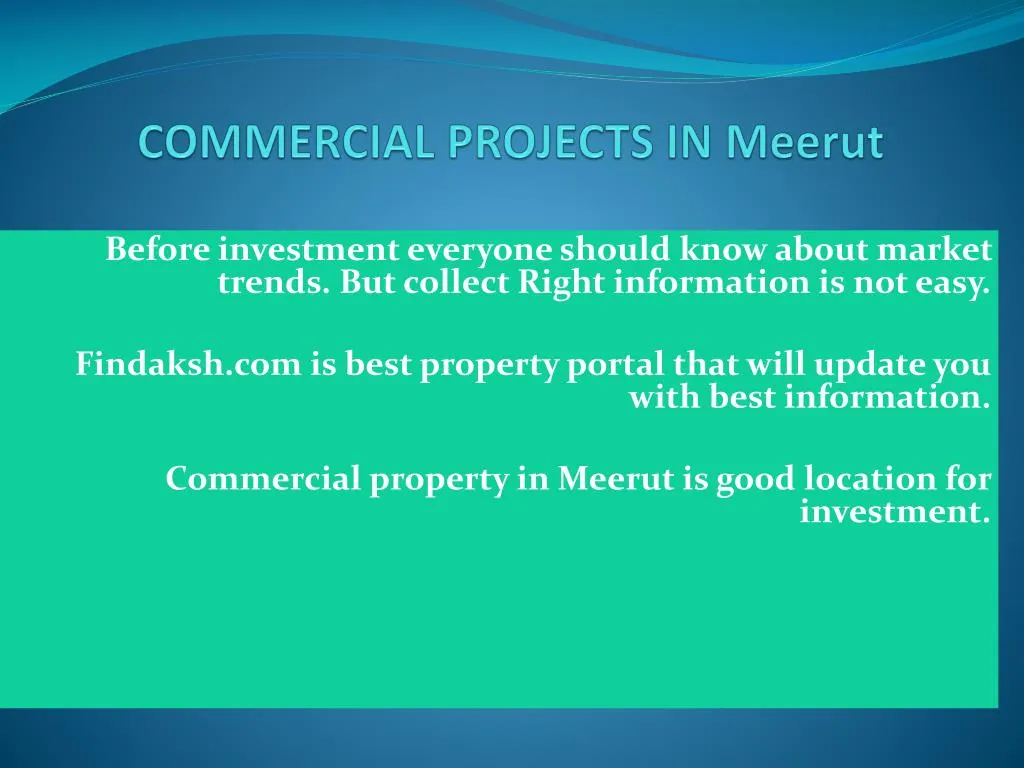 commercial projects in meerut