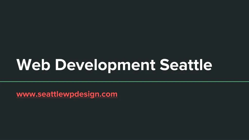 web development seattle