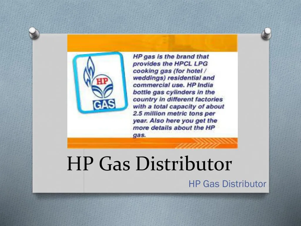 hp gas distributor