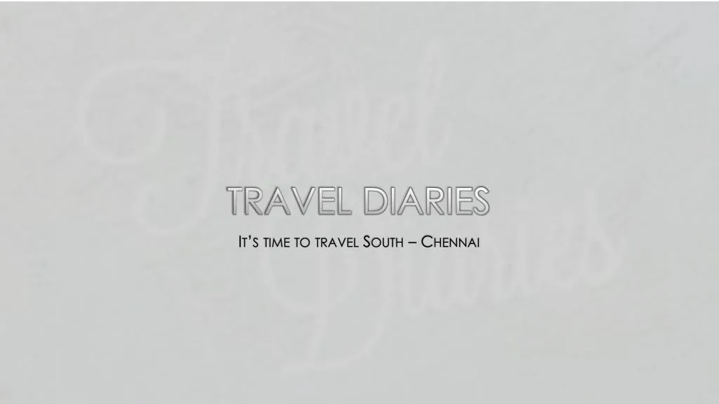 travel diaries