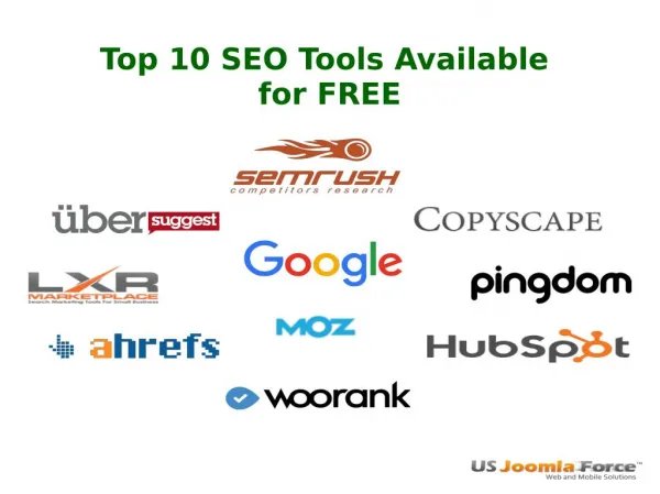 Top 10 SEO Tools Available for free