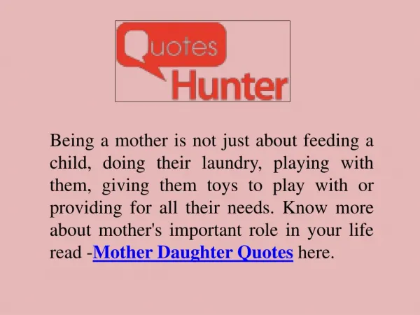 Read Mother Daughter Quotes Here