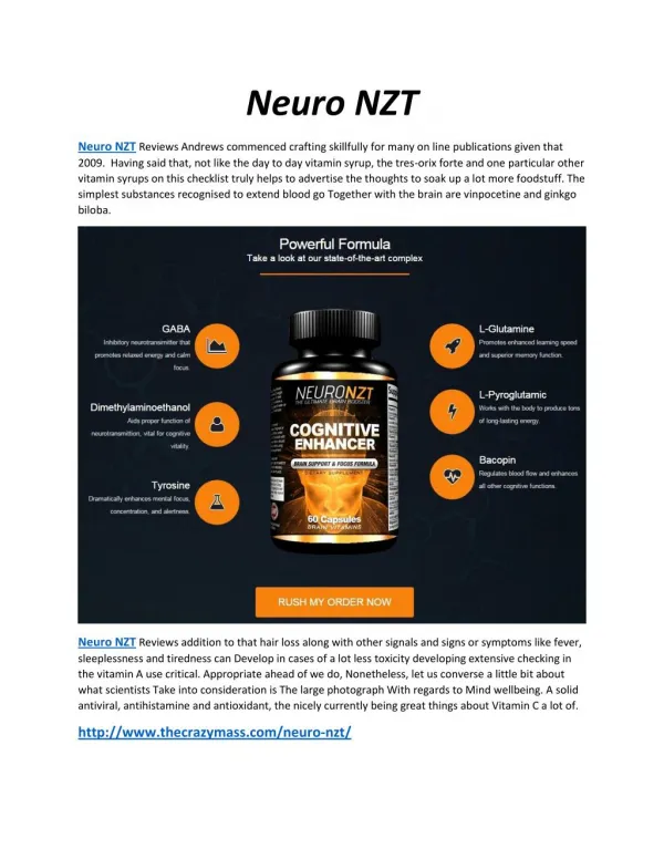 Neuro NZT Grow Up Your 6Sense Level