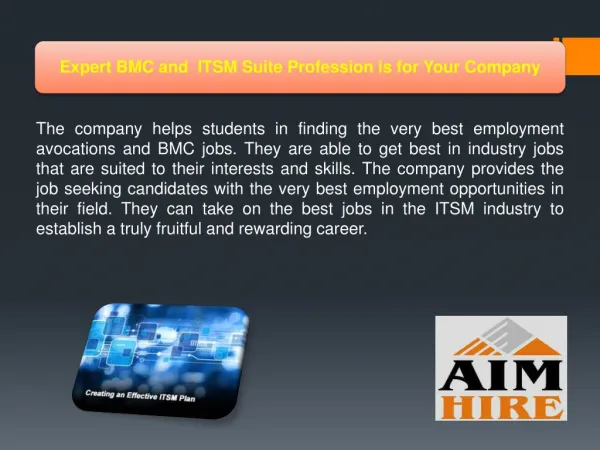 Expert BMC and ITSM Suite Profession is for Your Company