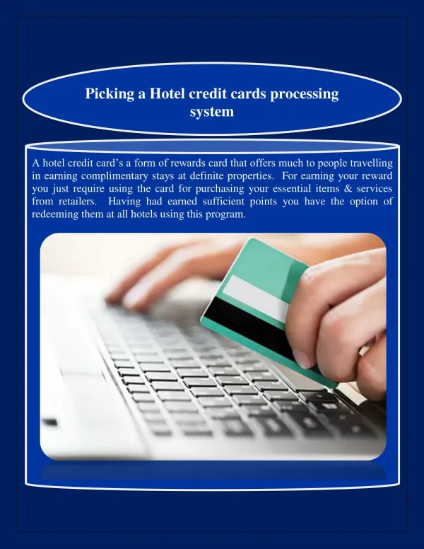 Picking a Hotel credit cards processing system