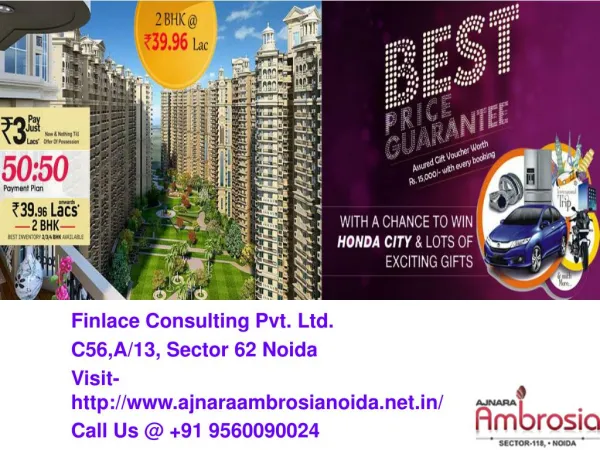 Ajnara Ambrosia Sector 118 Noida Call@ 9560090024