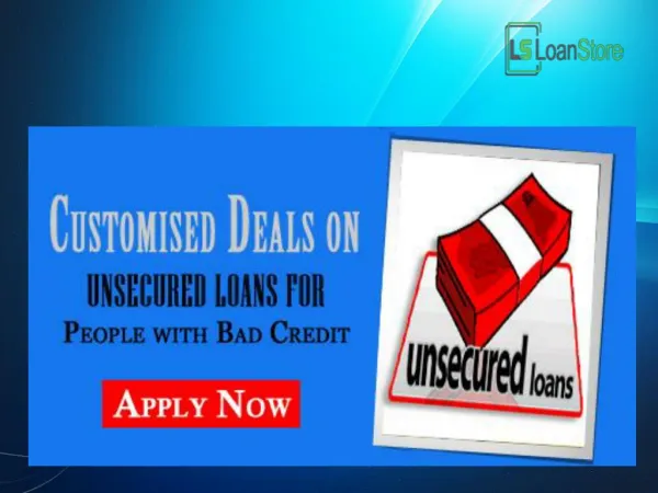 Unsecured Loans for People with Bad Credit - Direct Lenders