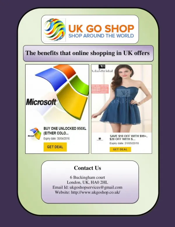The benefits that online shopping in UK offers