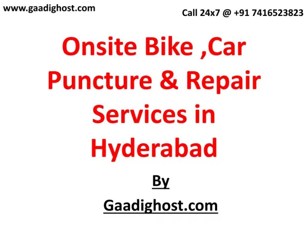 mobile bike Puncture Services in hyderabad | Mobile Bike Repair in Hyderabad