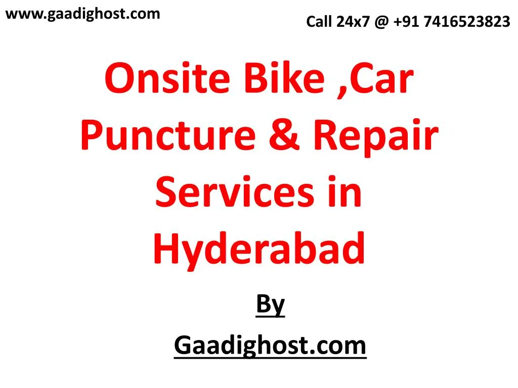 onsite bike car puncture repair services in hyderabad