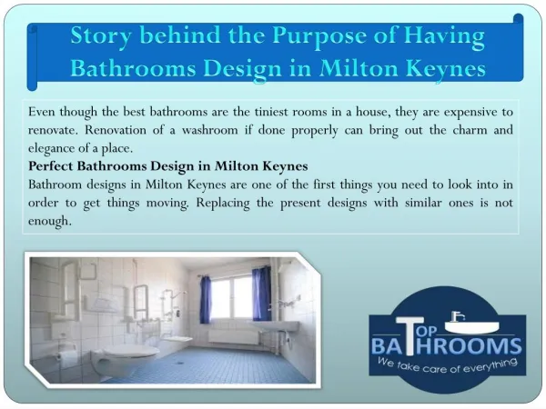 Story behind the Purpose of Having Bathrooms Design in Milton Keynes