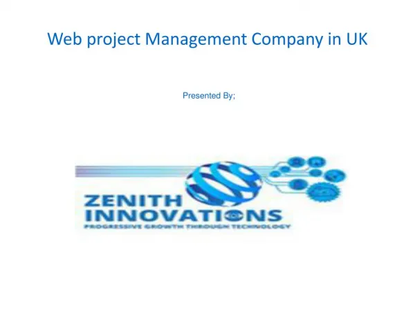 Web project Management Company in UK