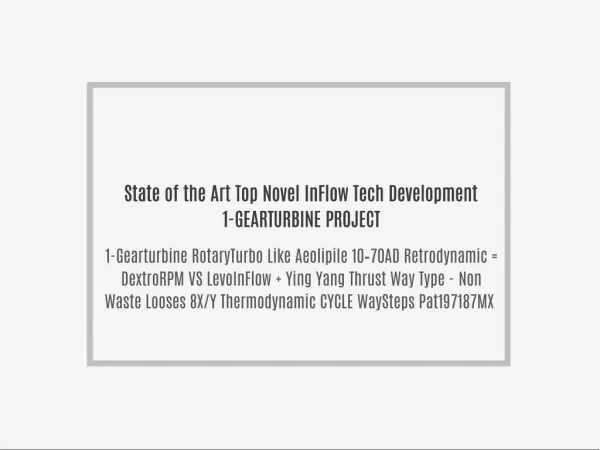 1-State of the Art-Novel InFlow Tech-Project Development Gearturbine Rotary Turbo