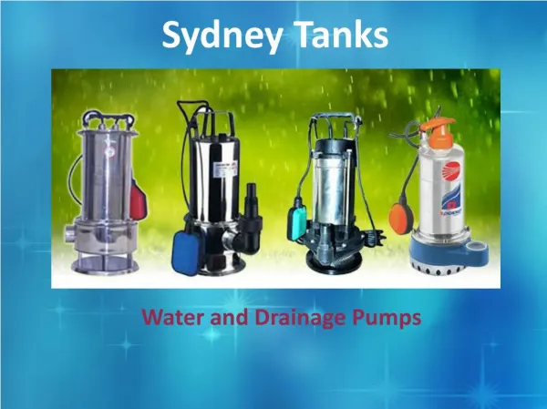 About - Water Drainage Pumps