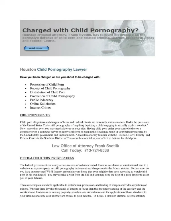 Child Pornography